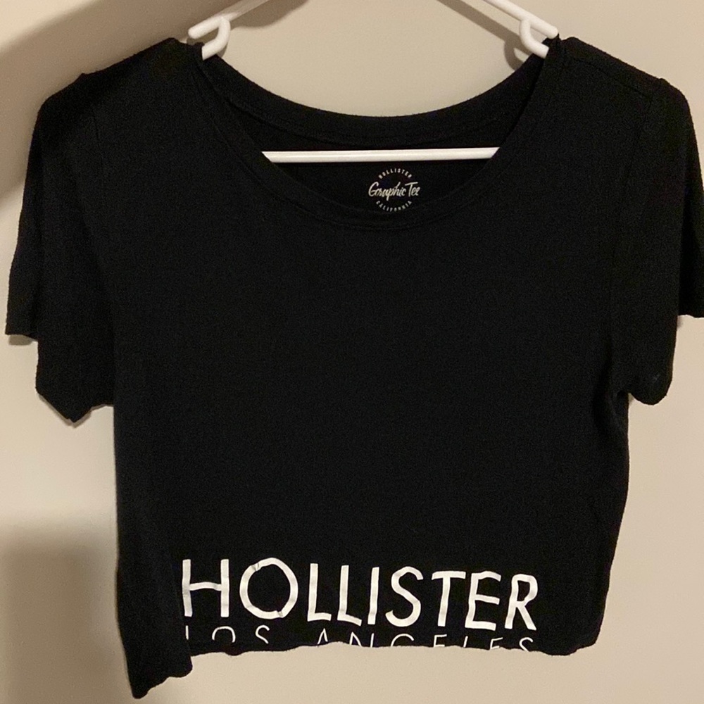 SOLD hollister cutoff logo crop top